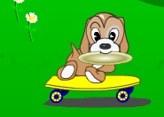 Ebben az online játékban egy kutyát irányítunk aki a szájával elkaphatja a repülő tányérokat.